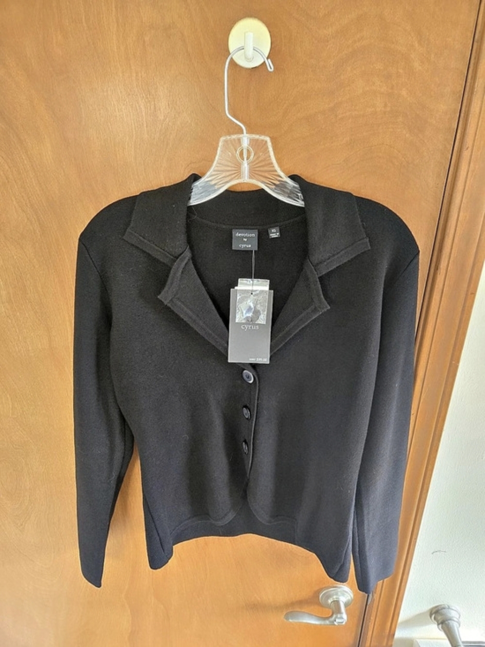 NWT Devotion by Cyrus Ladies XS Black 3 Button Jacket/Blazer